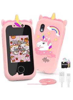 ARNOTEC Kids Smart Phone Toys for Girls Ages 3-8 Toddler Play Travel Toys with Dual Camera Educational Learning Games Puzzles MP3 Music Player Birthday Gifts for Kids Girls 3 4 5 6 7 8 Year Old  - Image 1