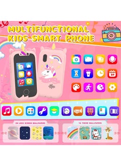 ARNOTEC Kids Smart Phone Toys for Girls Ages 3-8 Toddler Play Travel Toys with Dual Camera Educational Learning Games Puzzles MP3 Music Player Birthday Gifts for Kids Girls 3 4 5 6 7 8 Year Old  - Image 4