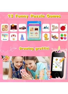 ARNOTEC Kids Smart Phone Toys for Girls Ages 3-8 Toddler Play Travel Toys with Dual Camera Educational Learning Games Puzzles MP3 Music Player Birthday Gifts for Kids Girls 3 4 5 6 7 8 Year Old  - Image 5