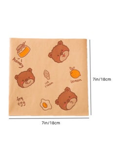 sokany 150 PCS Paper Sandwich Bags, Lunch Bags, Kraft Paper Bags, Recyclable Kitchens Paper, 18cm*18cm Flat Kraft Wrap Sheet,Burger Wrappers for Snacks Cookie Bread (Brown)  - Image 2