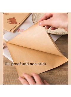 sokany 150 PCS Paper Sandwich Bags, Lunch Bags, Kraft Paper Bags, Recyclable Kitchens Paper, 18cm*18cm Flat Kraft Wrap Sheet,Burger Wrappers for Snacks Cookie Bread (Brown)  - Image 4