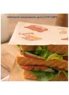 sokany 150 PCS Paper Sandwich Bags, Lunch Bags, Kraft Paper Bags, Recyclable Kitchens Paper, 18cm*18cm Flat Kraft Wrap Sheet,Burger Wrappers for Snacks Cookie Bread (Brown)  - Image 5