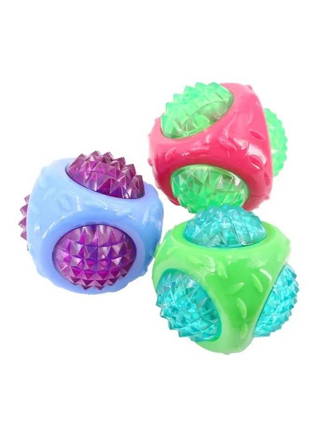 Non-Toxic Teething And Training Lighting Led Ball With Sound Squeaky Squeaker Ball Chew Toy For Dogs And Cats (Color As Per Available) - Image 2