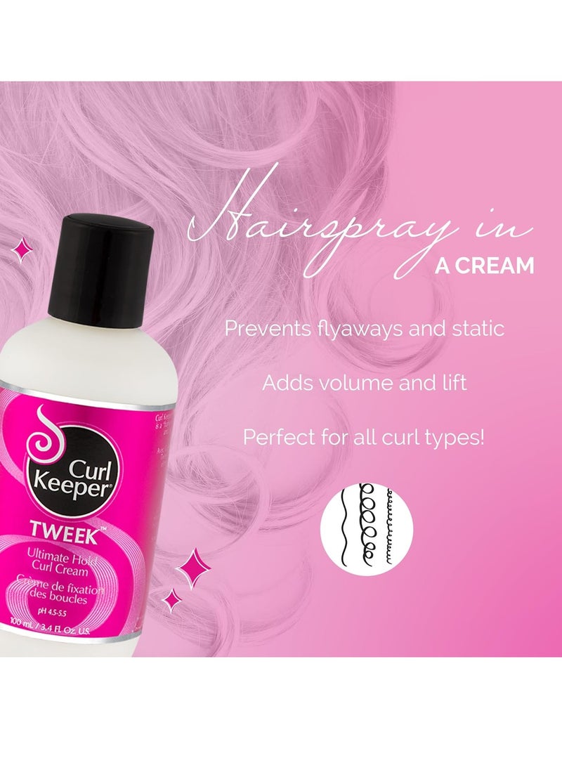 Curl Keeper Curl Keeper Ultimate Hold Curl Cream - Defining and Styling Cream for Curly, Wavy Hair - All Curl Types, Tweek (3.4 Fl Oz)  - Image 4