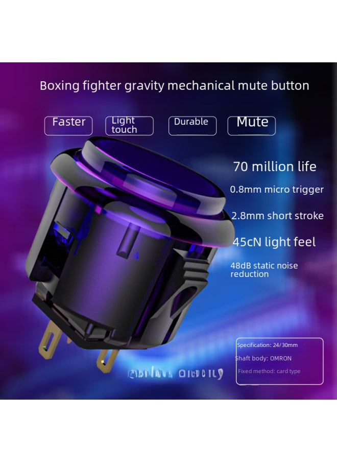 Generic Qanba Gravity Ks Rapid Silent Street Fighter Arcade Button 30/24mm Mechanical Axis Quick Fire Digital Computer Game Joystick-Product Color:E06 24mm Boxed  - Image 2