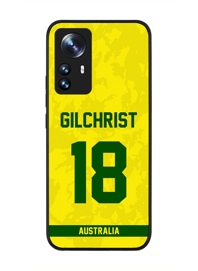 Stylizedd - Rugged Black Edge Case for Xiaomi 12 Lite, Slim fit Soft Case Flexible Rubber Edges Thin Cover - Player Name - Adam Gilchrist, Jersey Number- 18 - Image 1