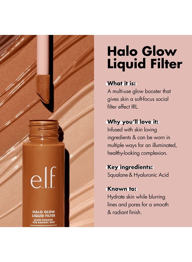 إلف Halo Glow Liquid Filter, Complexion Booster For A Glowing, Soft-Focus Look, Infused With Hyaluronic Acid, Vegan & Cruelty-Free, 5 Medium/Tan 5 Medium/Tan - Image 4