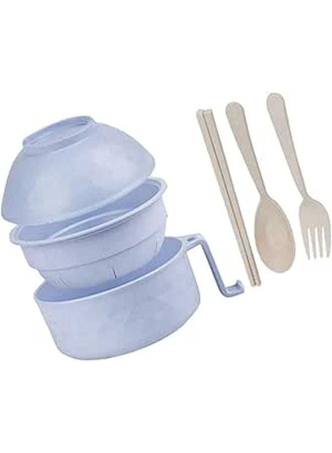 Microwave Ramen Noodle Bowl With Lid And Chopsticks Large Capacity Nordic Design - Image 1