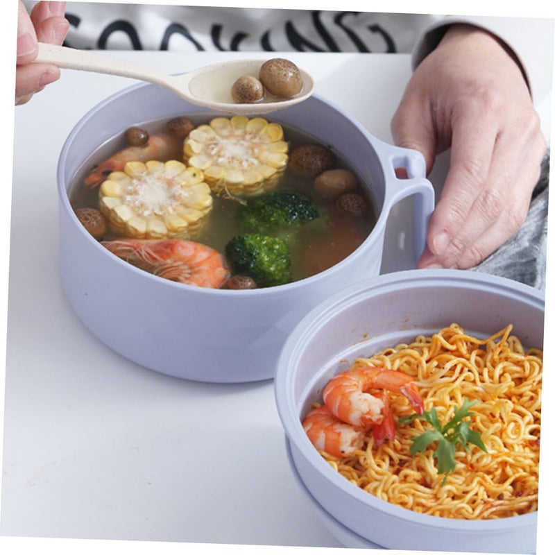 Microwave Ramen Noodle Bowl With Lid And Chopsticks Large Capacity Nordic Design - Image 5