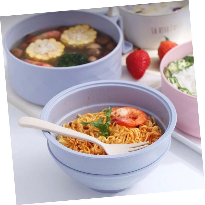 Microwave Ramen Noodle Bowl With Lid And Chopsticks Large Capacity Nordic Design - Image 4