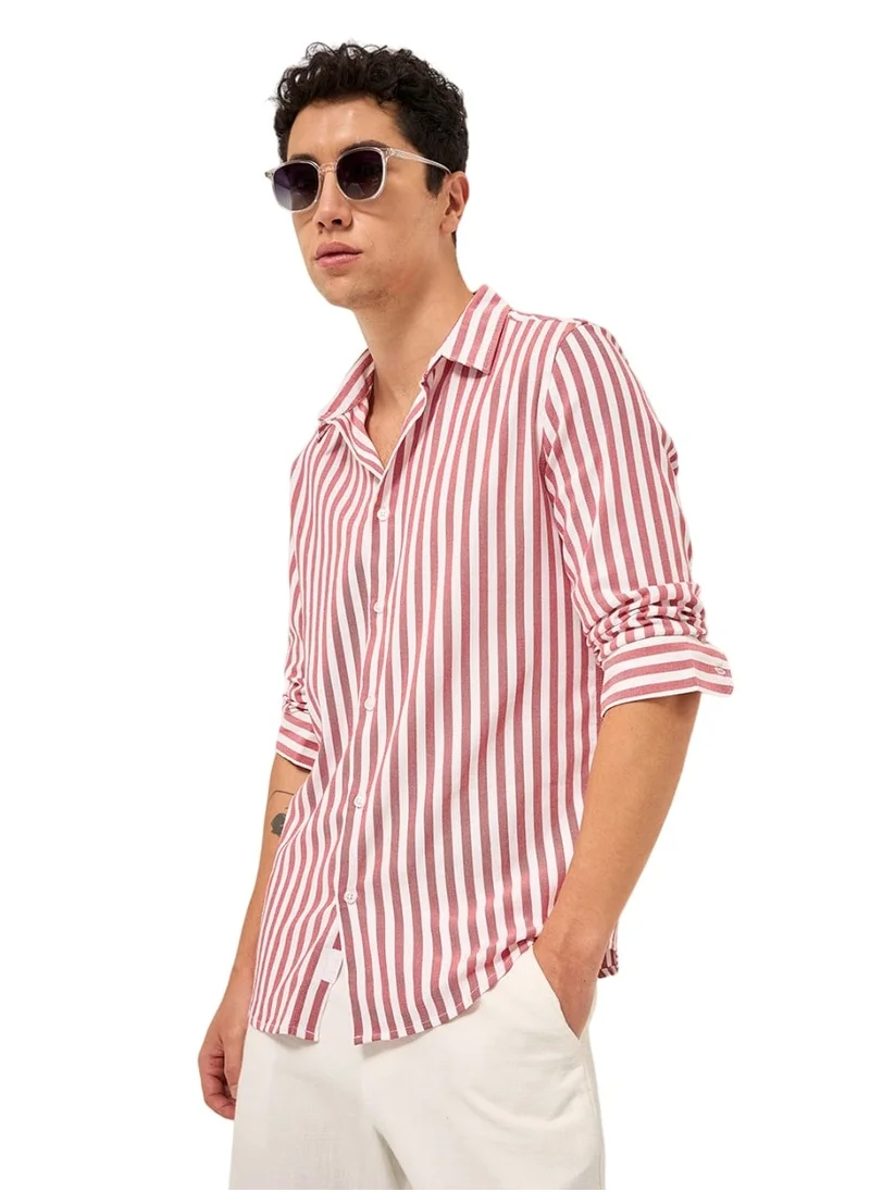 ذا بير هاوس Cotton Shirt for Men | Slim Fit, Long Sleeve, Casual or Formal Button-Down | Soft, Breathable Fabric for Work, Everyday, & All-Season Wear in Stylish