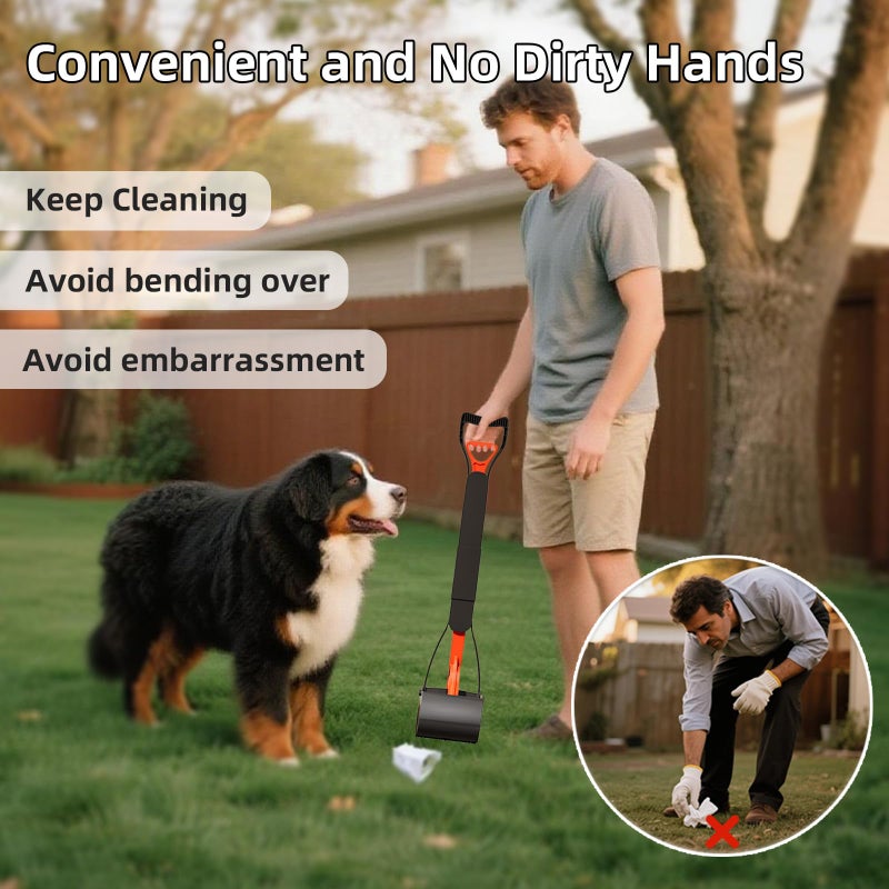 Sunbaba 2 Pack 32 Inch Foldable Dog Pooper Scooper,Dog Poop Pick Up Tool for Large&Small Dogs,Sturdy & Light Weight,Easy to Carry and Clean - Image 4