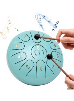 Generic 6 inch 11 Notes Steel Tongue Drum , Sound Healing Instruments for Musical Education Entertainment Yoga Chakra Gifts, Nature Musical Box  - Image 1