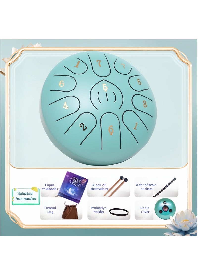 Generic 6 inch 11 Notes Steel Tongue Drum , Sound Healing Instruments for Musical Education Entertainment Yoga Chakra Gifts, Nature Musical Box  - Image 4
