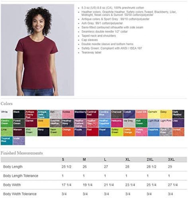Gildan womens Heavy Cotton Adult T-Shirt, 2-Pack T-Shirt - Image 2