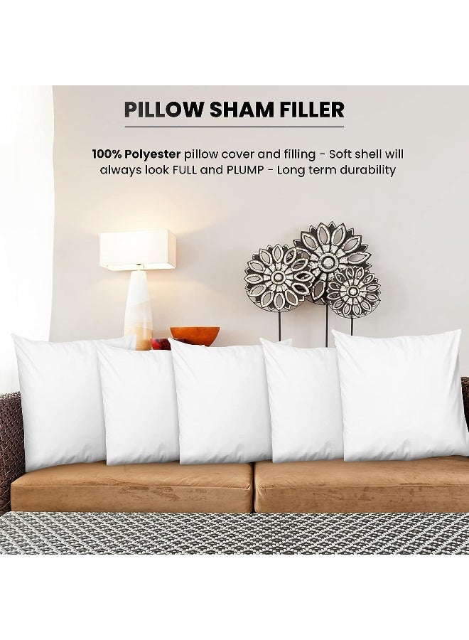 Foamily Throw Pillow Insert 18 x 18 inch Hypoallergenic 100% Virgin Fiber Bed, Sofa, Couch Decorative Indoor Pillows Made in USA - Image 3