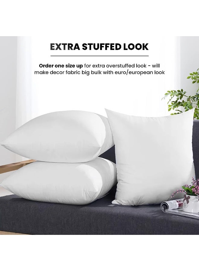 Foamily Throw Pillow Insert 18 x 18 inch Hypoallergenic 100% Virgin Fiber Bed, Sofa, Couch Decorative Indoor Pillows Made in USA - Image 4