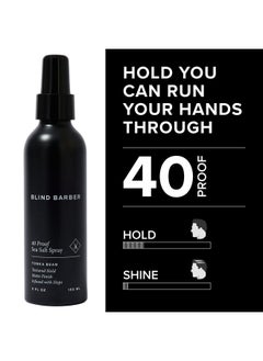Blind Barber Blind Barber 40 Proof Sea Salt Spray for Men - Texture Spray for Hair Volume, Off The Beach Waves & Matte Natural Finish - Water Based Texturizing Spray (5 Oz)  - Image 2
