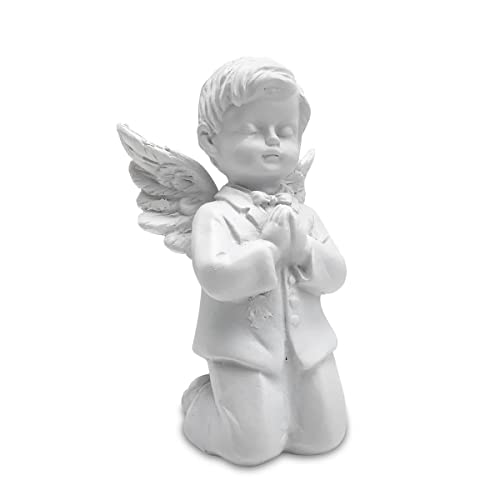 Asng Cherubs Angels Resin Garden Statue Figurine Adorable Angel Sculpture Memorial Statue Indoor Outdoor Home Garden Decoration Praying Cherubboy