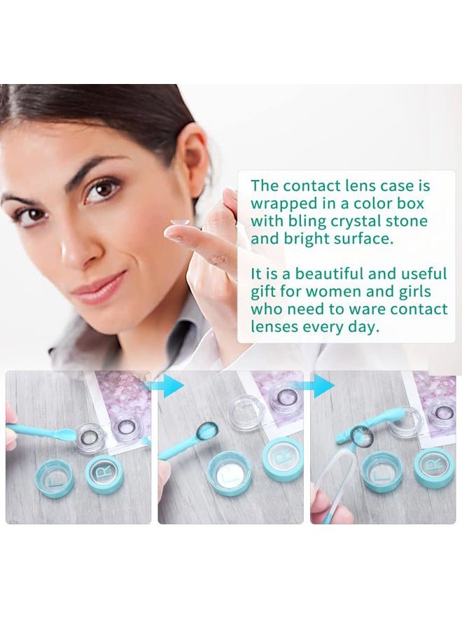 ofone Contact Lens Remover Tool, Contact Lens Applicator with Lenses Case Tweezers Soft Silicone Scoop Portable Contacts Storage Container Kit for Soft Lenses (Blue) - Image 5