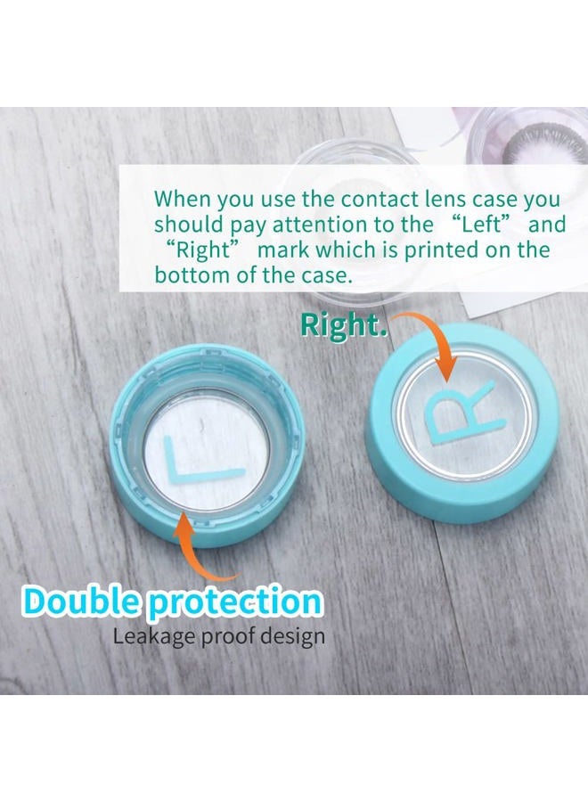 ofone Contact Lens Remover Tool, Contact Lens Applicator with Lenses Case Tweezers Soft Silicone Scoop Portable Contacts Storage Container Kit for Soft Lenses (Blue) - Image 3