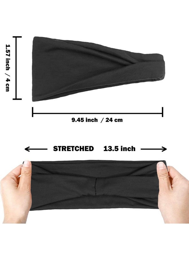 IVARYSS Headbands For Women Nonslip Premium Stretchy Head Bands Hair Accessorieswear For Yoga Fashion Working Out Travel Or Running 6 Pack Black - Image 4