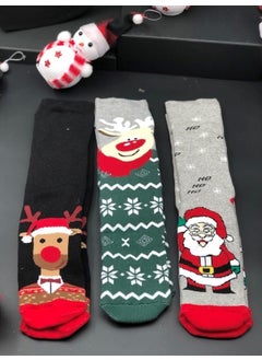 Masalsı Concept Fairytale Concept New Year Christmas Themed 3 Pair Cotton Socks Set  - Image 1