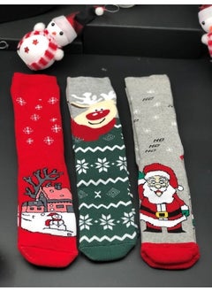 Masalsı Concept Fairytale Concept New Year Christmas Themed 3 Pair Cotton Socks Set  - Image 2