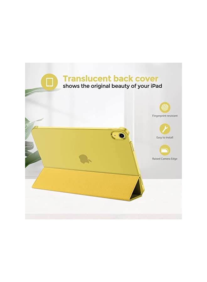 Procases for iPad 10th Generation Case 2022 iPad 10.9 Inch Case, iPad 10 Case Slim Stand Hard Shell Back Protective Smart Cover for 10.9” iPad 10th Gen 2022 Release A2696 A2757 A2777 -Yellow - Image 3