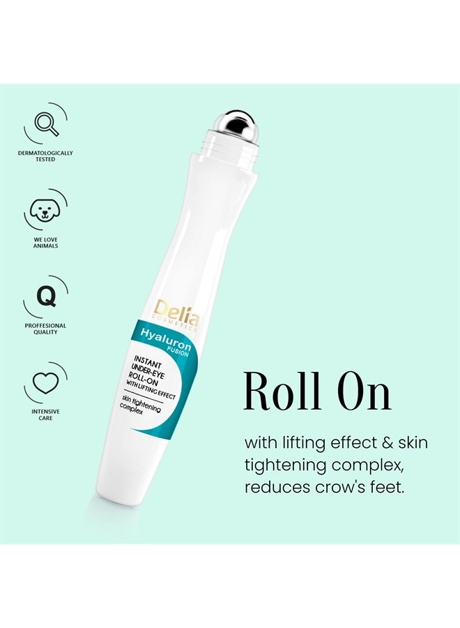 Delia Cosmetics - Hyaluron Fusion Instant Under Eye Roll-On Lifting Effect 0.5 oz - Image 3