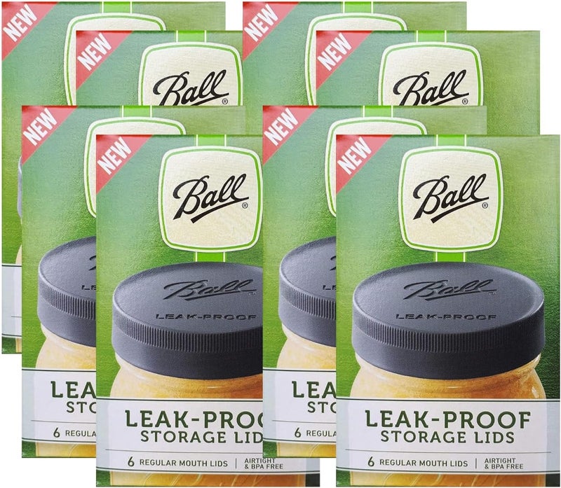 Ball Mason Jar Leak-Proof Lids, Regular Mouth, 6 CT (Pack of 8) - Image 1