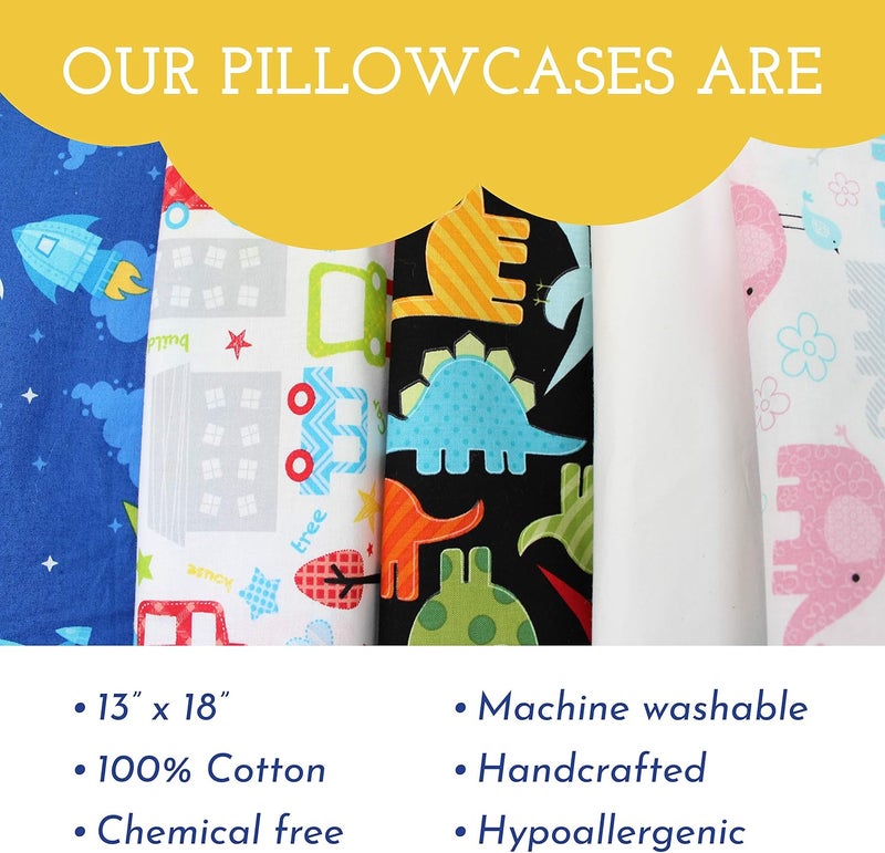 Little Sleepy Head Toddler Pillowcase - Hearts Design - Image 1