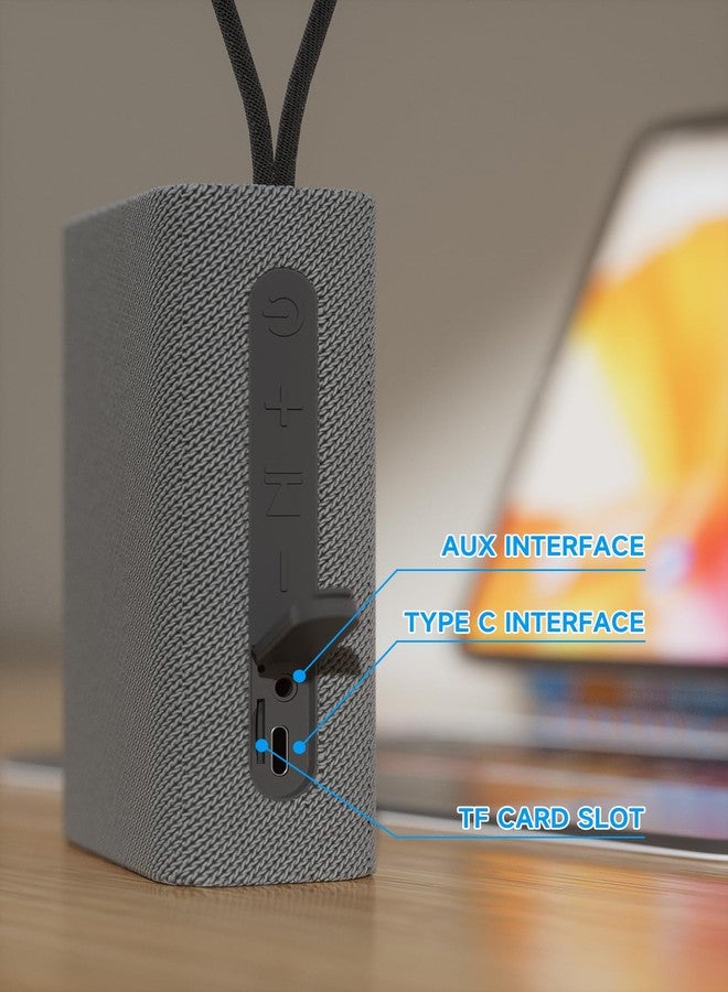 PEICHENG Speaker, Portable Wireless Bluetooth Speakers, Waterproof Loud Stereo Sound with RGB Lights TWS Paire Long Playtime for Home/Party/Outdoor, Electronic Gadgets (1PCS, Gray) - Image 5