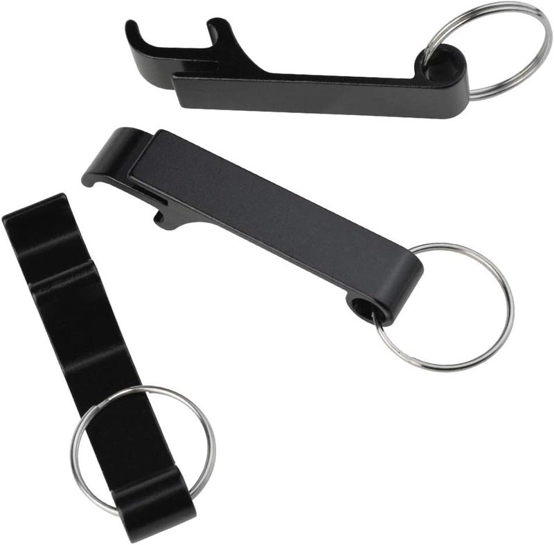 cnomg 16 pcs Metal Bottle Opener, Split Key Ring Chain Keychain Bulk Aluminum Pocket Claw Bar Soda Beverage Beer Bottle Opener (black) - Image 5