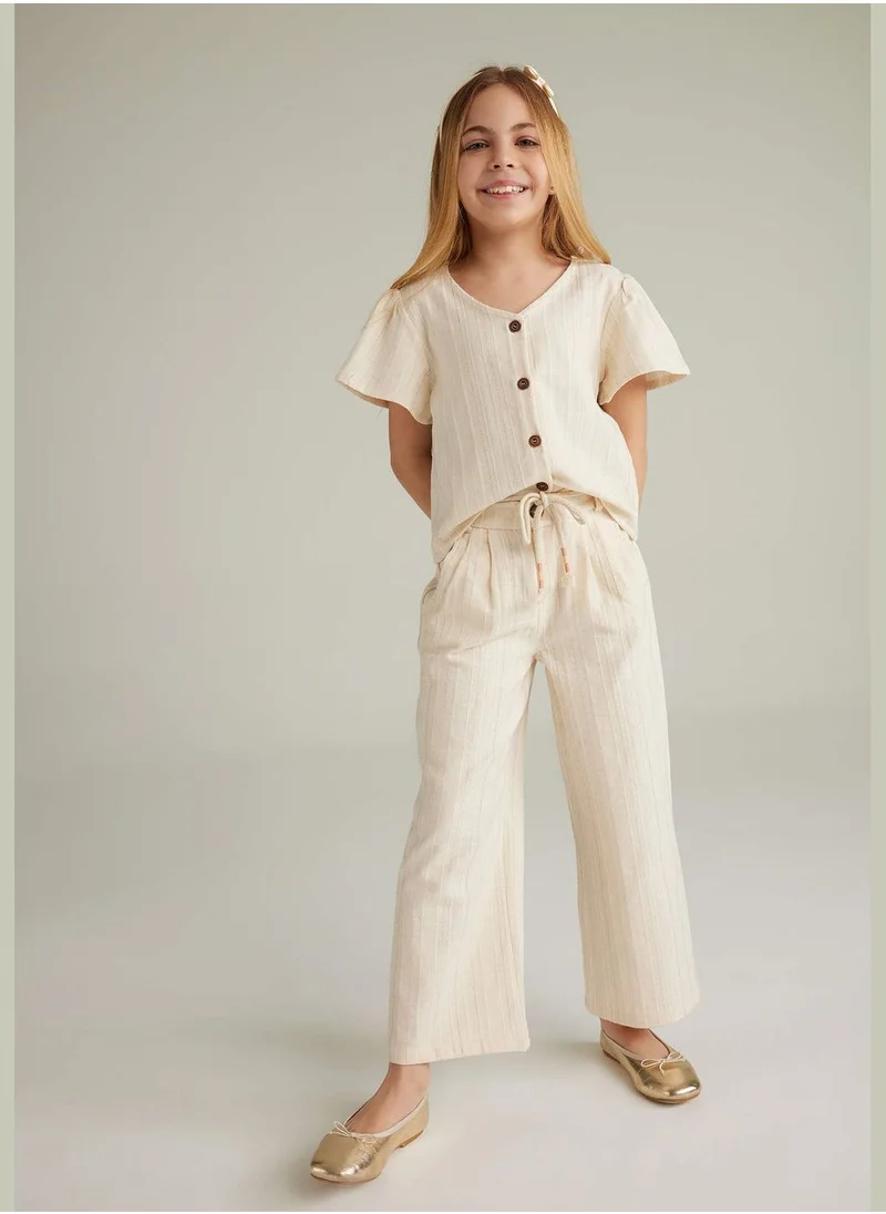 DeFacto Girl Wide Leg Woven Trousers