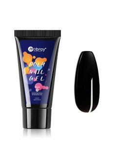 Mobray 60G Poly Extension Nail Gel Black Color Nail Builder Hard Gel For For Nail Art Design Salon Nail Diy At Home.  - Image 1