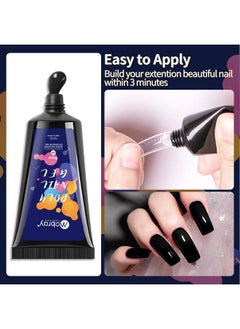 Mobray 60G Poly Extension Nail Gel Black Color Nail Builder Hard Gel For For Nail Art Design Salon Nail Diy At Home.  - Image 4