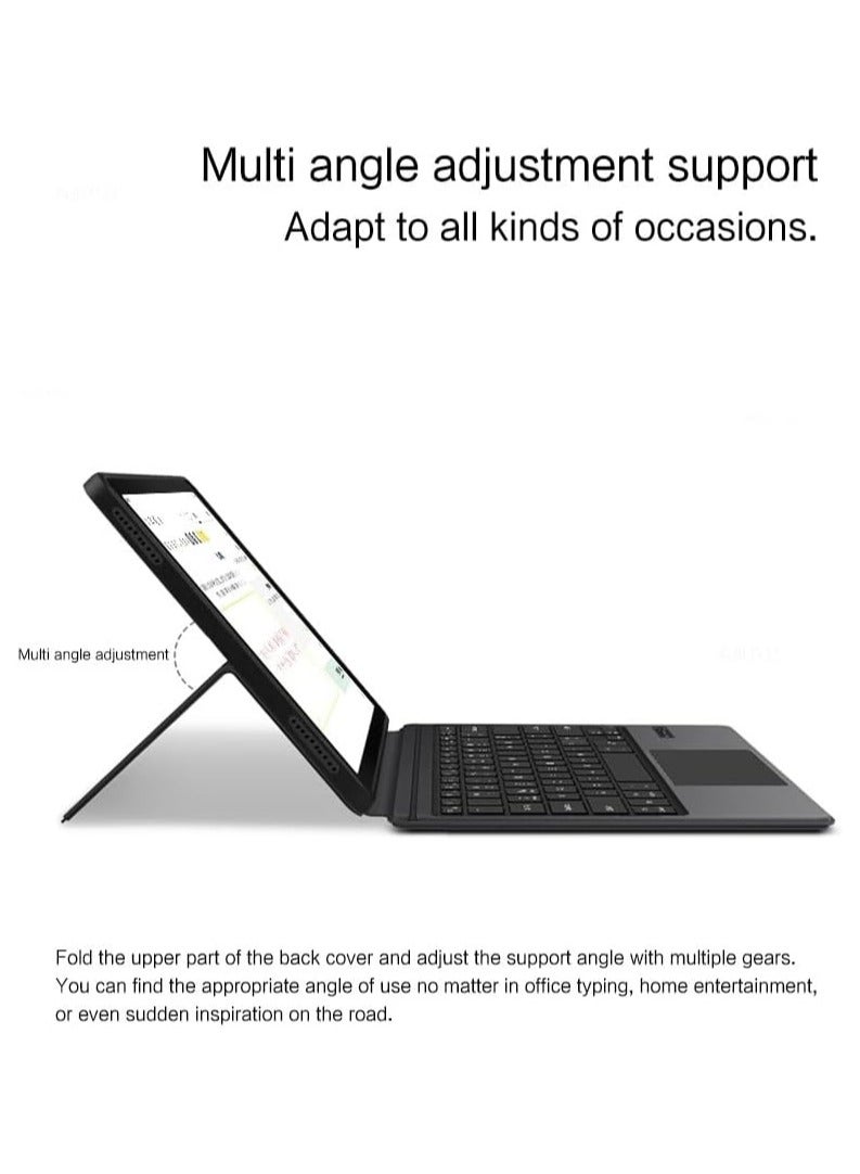 Keyboard Compatible with Samsung Galaxy Tab S8 Ultra 14.6 inch 2022 Touch Shaft Bluetooth Leather Case for Tablet - Image 4