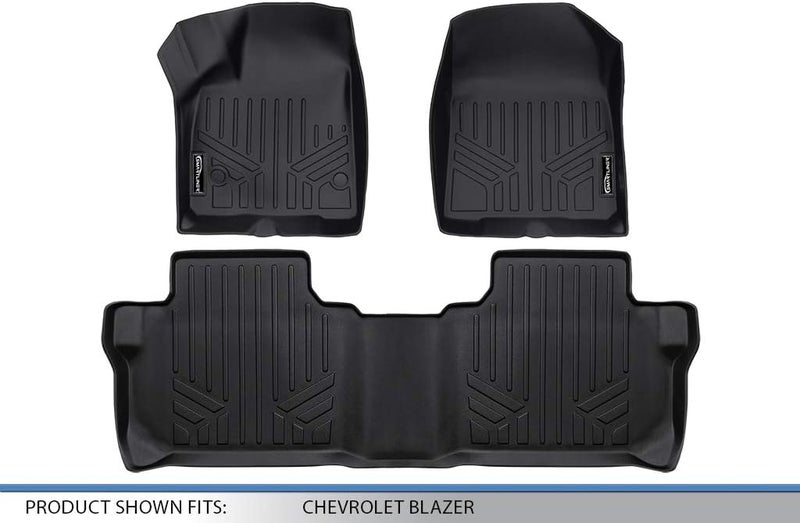 SMARTLINER Custom Fit Floor Mats 2 Row Liner Set Black for 2019 Chevrolet Blazer - Image 5