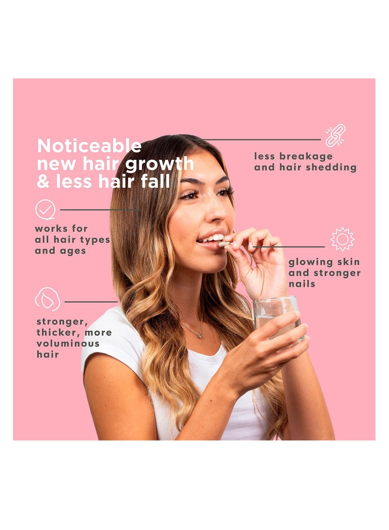 HairAnew Hair Growth Vitamins for Women & Men - Hair Vitamins For Faster Hair Growth & Thickness - Part of Proceeds go to Hair Loss Charity - Vegan Hair Supplement For Hair Skin Nails (1)