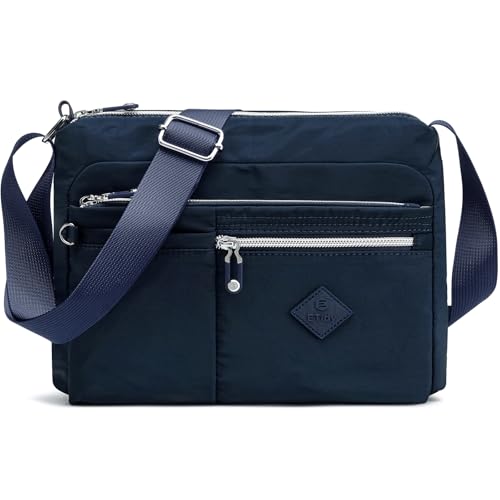 ETidy Crossbody Bag For Women Waterproof Lightweight Casual Shoulder Handbag Purse(Navy Blue - Image 1