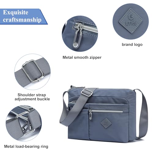 ETidy Crossbody Bag For Women Waterproof Lightweight Casual Shoulder Handbag Purse(Navy Blue - Image 3