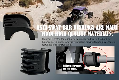 HCLLPS Rear Stabilizer Bar Bushings For 2005-2019 Polaris Ranger 500 570 700 800 (4PS) - Image 2