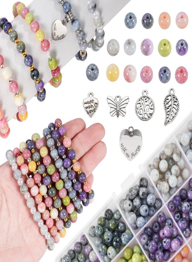 SOITIS Beads Bracelet Making Kit for Memorial Jewelry, with Ashes Pendant & 300pcs 8mm Glass Beads, DIY Sympathy Gift to Honor Loss of Loved One, Handmade Keepsake for Remembrance - Image 3