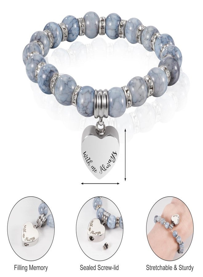 SOITIS Beads Bracelet Making Kit for Memorial Jewelry, with Ashes Pendant & 300pcs 8mm Glass Beads, DIY Sympathy Gift to Honor Loss of Loved One, Handmade Keepsake for Remembrance - Image 5