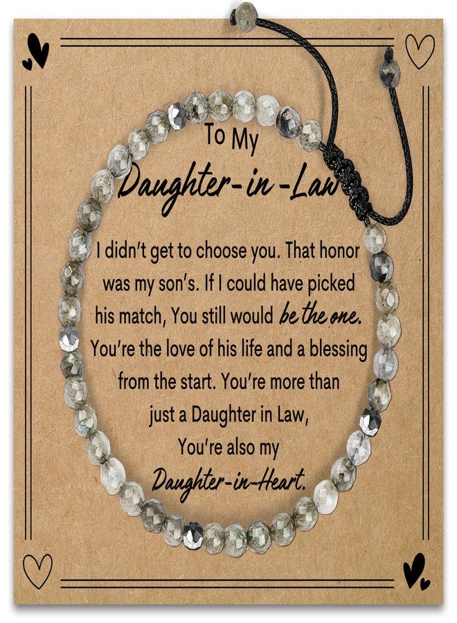 AGOT Daughter in Law Gifts from Mother in Law - Natural Stone Bracelet Gift for Teens Teenager Christmas Day Birthday Present for Future Daughter in Law - Image 1