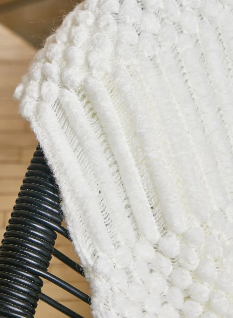 Noire Edit Cream Knitted Blanket