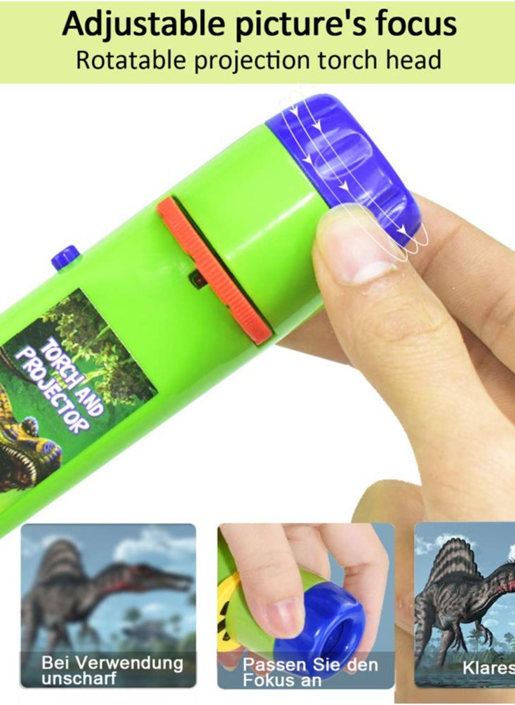 Generic - Dinosaur Torch Projector - Educational Night Light Toy for Kids Aged 3-6, Featuring 24 Images for Bedtime Stories and Learning Fun! Perfect for Children's Rooms. - Image 1