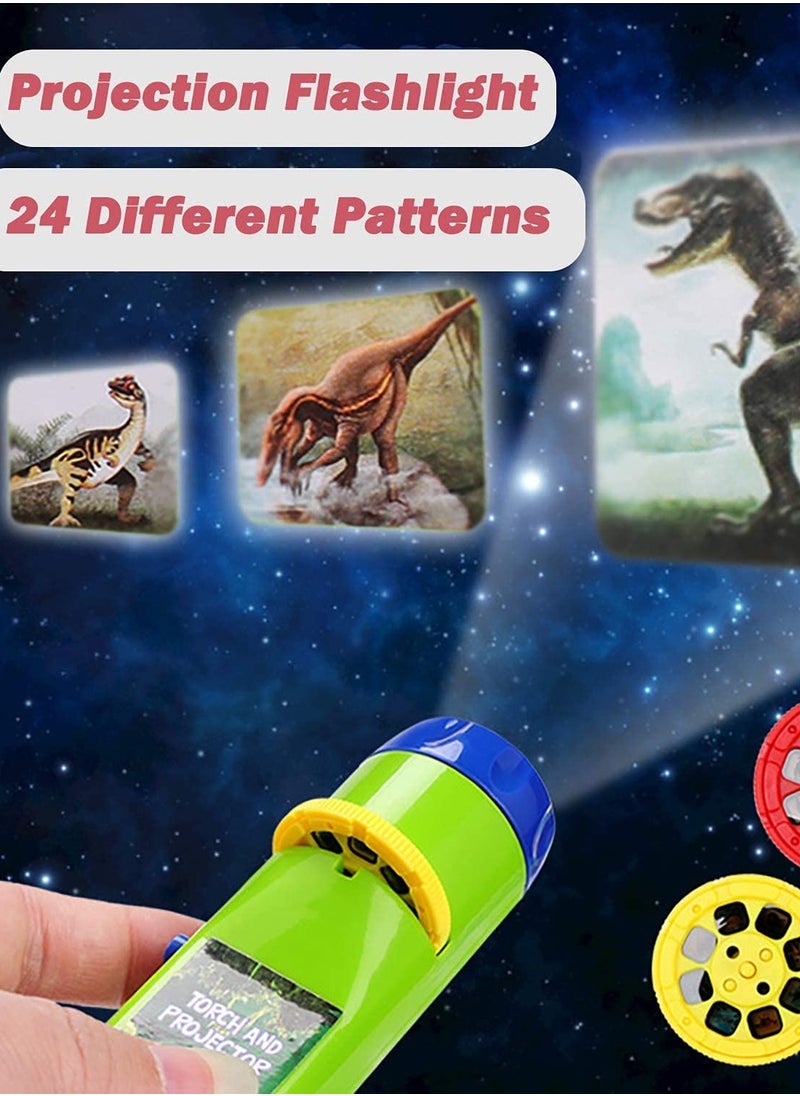Generic - Dinosaur Torch Projector - Educational Night Light Toy for Kids Aged 3-6, Featuring 24 Images for Bedtime Stories and Learning Fun! Perfect for Children's Rooms. - Image 1