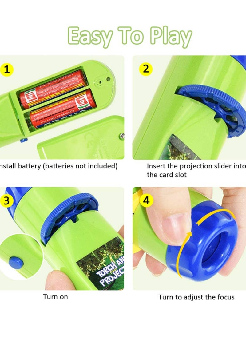Generic - Dinosaur Torch Projector - Educational Night Light Toy for Kids Aged 3-6, Featuring 24 Images for Bedtime Stories and Learning Fun! Perfect for Children's Rooms. - Image 1
